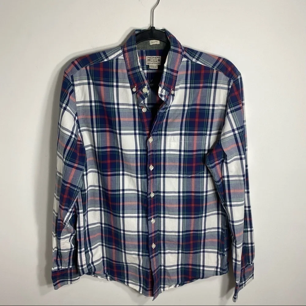 J.Crew Slim Plaid Button Down Shirt Medium Men’s